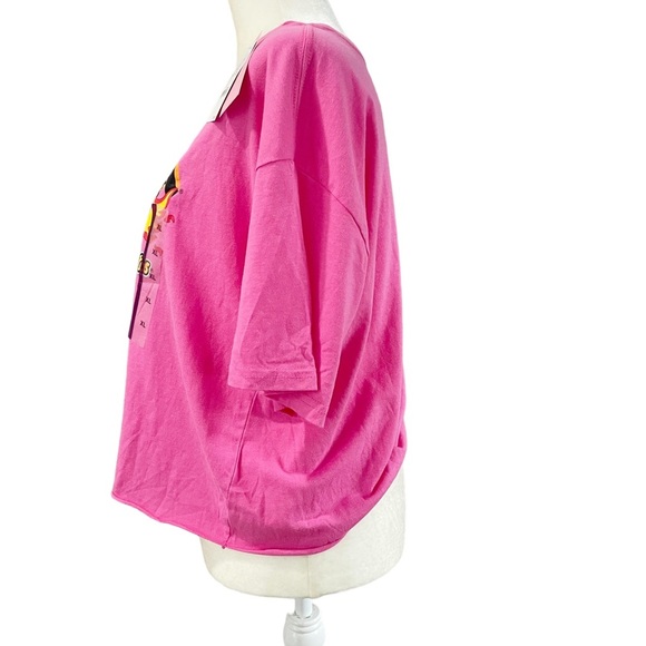 Cheetos Logo Woman’s T Shirt Cropped Short Sleeve Graphic Tee Pink XL. - Picture 3 of 5